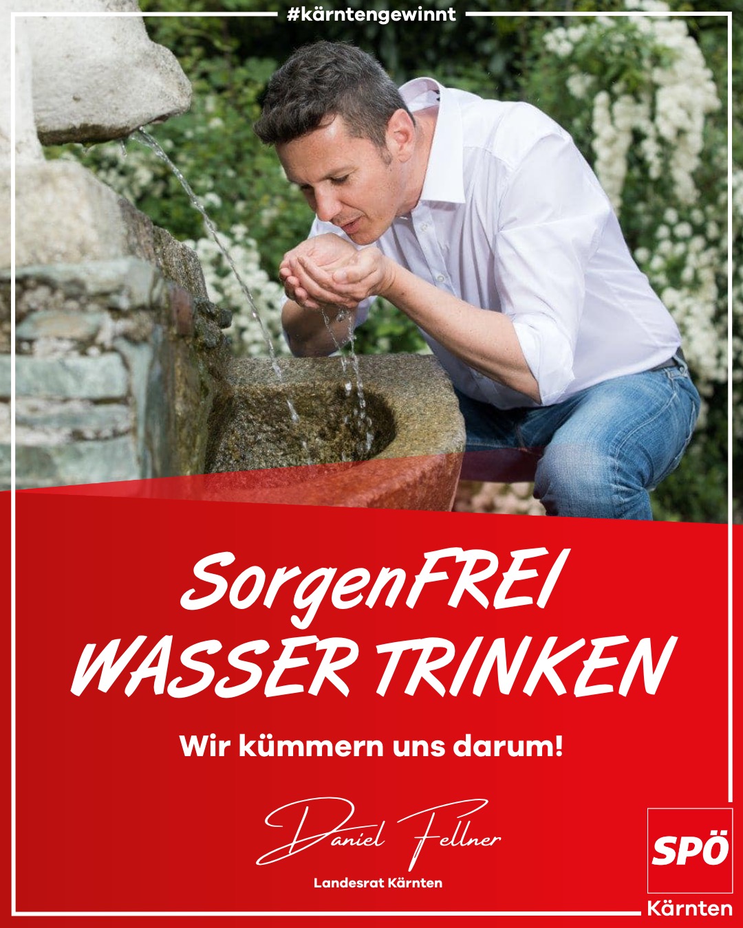 Sorgenfrei Wasser trinken - Daniel Fellner